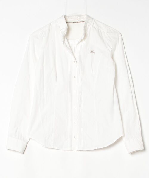 BURBERRY BLUE LABEL 白トップス BURBERRY BLUE LABEL（バーバリーブルーレーベル） 長袖ブラウス 36