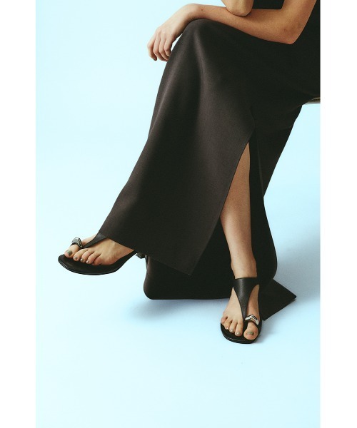 リムアーク Motif toe thong sandal ブラック 37サイズ RIM.ARK サンダル Motif toe thong sandal モチーフ トゥ トング