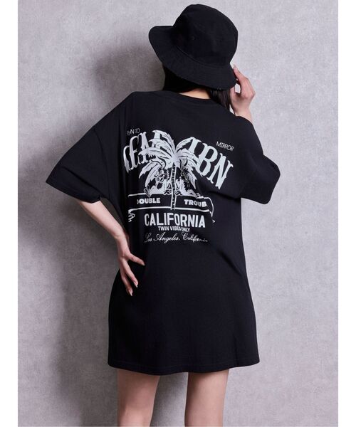 GYDA（ジェイダ） tシャツ 半袖 TWIN VIBES ONLY BUNNY BIG Tシャツ