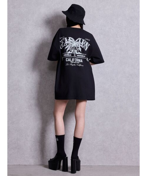 GYDA（ジェイダ） tシャツ 半袖 TWIN VIBES ONLY BUNNY BIG Tシャツ