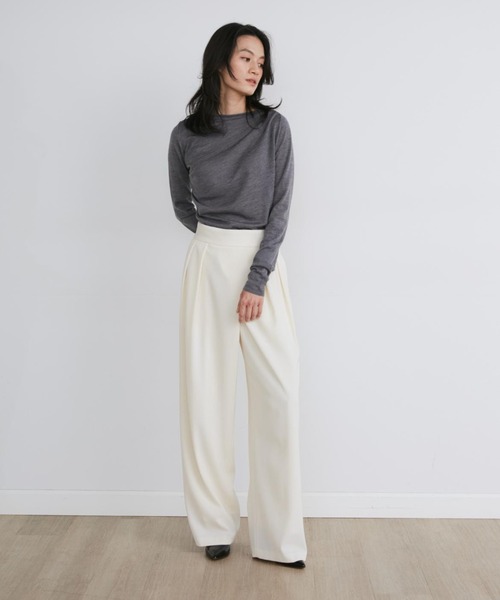 ワイドパンツ パンツ ツイミーツイルヘビー ラップパンツ「la veille by SUPERIOR CLOSET」 レディースの画像