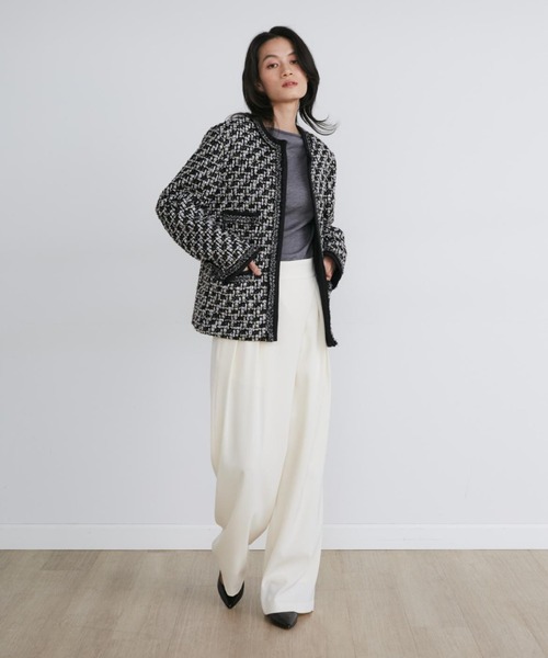 ワイドパンツ パンツ ツイミーツイルヘビー ラップパンツ「la veille by SUPERIOR CLOSET」 レディースの画像