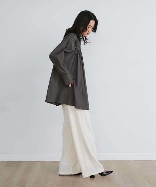 ワイドパンツ パンツ ツイミーツイルヘビー ラップパンツ「la veille by SUPERIOR CLOSET」 レディースの画像