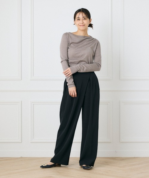 ワイドパンツ パンツ ツイミーツイルヘビー ラップパンツ「la veille by SUPERIOR CLOSET」 レディースの画像