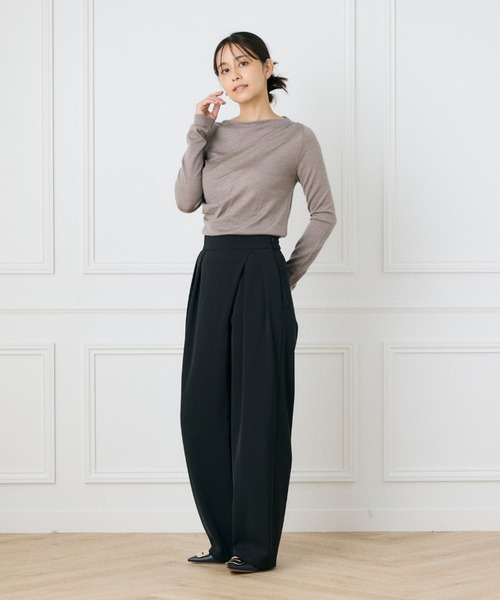 ワイドパンツ パンツ ツイミーツイルヘビー ラップパンツ「la veille by SUPERIOR CLOSET」 レディースの画像