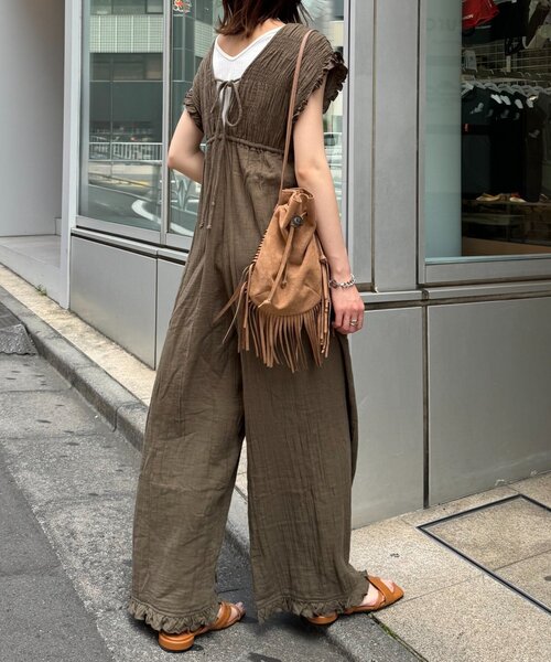 新品未開封！チャオパニックティピー　オリーブ色ジッパー付きオーバーオール CIAOPANIC TYPY（チャオパニックティピー） オーバーオール MEDIUM