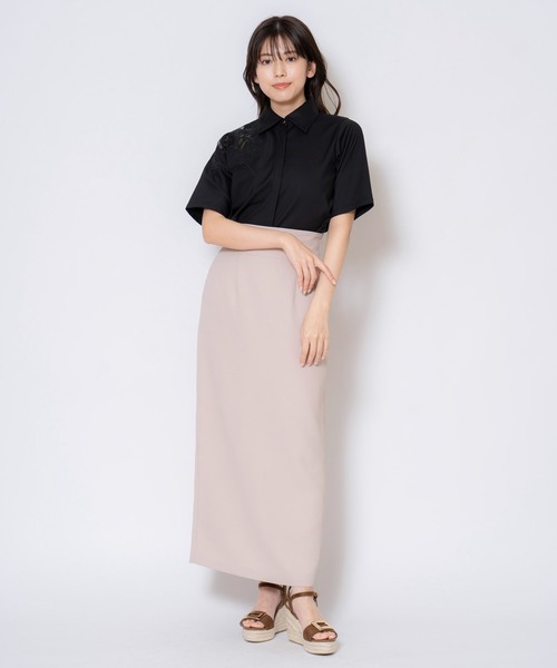 「NOELA」 半袖シャツ フリー オフホワイト レディース_画像4