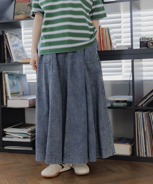 niko and…（ニコアンド） デニムスカート LARGE グレー レディース
