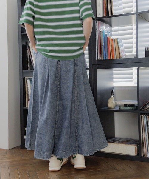 niko and…（ニコアンド） デニムスカート LARGE グレー レディース