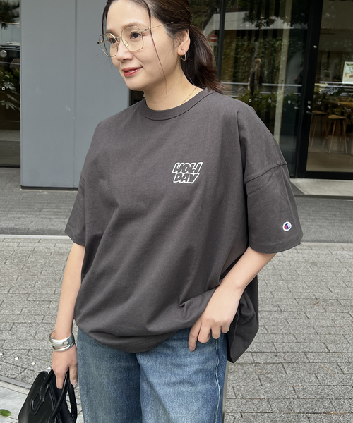 トップス CHAMPION*JOURNAL STANDARD by HOLIDAY) CHAMPION×JOURNAL STANDARD by HOLIDAY】 Tシャツ（Tシャツ