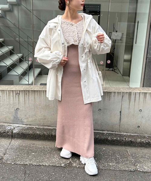 「one after another NICE CLAUP」 コンビワンピース FREE グレー レディース_画像5