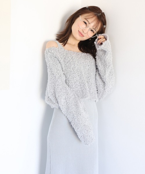 「one after another NICE CLAUP」 コンビワンピース FREE グレー レディース_画像9