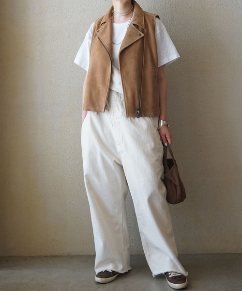「JOURNAL STANDARD LUXE」 オーバーオール FREE ネイビー レディース_画像5
