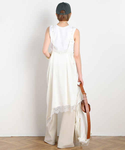 AP STUDIO ワンピース レースサテンキャミドレス : ZOZOTOWN Yahoo!店