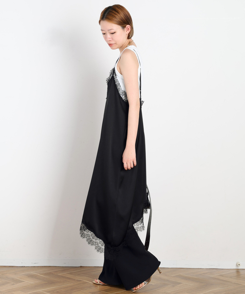 AP STUDIO ワンピース レースサテンキャミドレス : ZOZOTOWN Yahoo!店