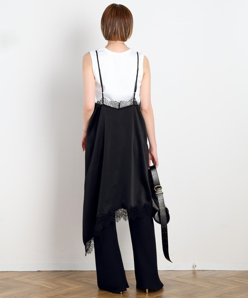 AP STUDIO ワンピース レースサテンキャミドレス : ZOZOTOWN Yahoo!店
