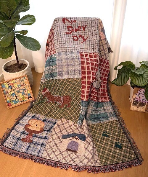 ブランケット Plaid collage animal blanket : ZOZOTOWN Yahoo!店