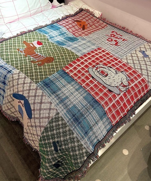 ブランケット Plaid collage animal blanket : ZOZOTOWN Yahoo!店