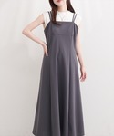 ワンピース カットジョーゼットキャミワンピースの詳細画像1