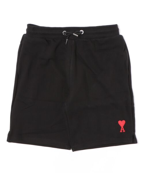 ami alexandre mattiussi ショートパンツ ブラック AMI Alexandre Mattiussi スウェットパンツ ジャージ 「AMI PARIS
