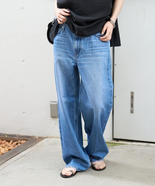 「upperhights」 デニムパンツ 25 ホワイト レディース_画像2
