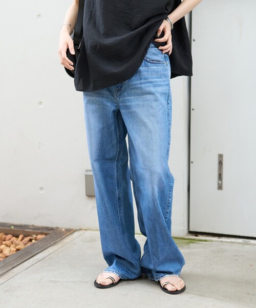 「upperhights」 デニムパンツ 25 ホワイト レディース_画像4