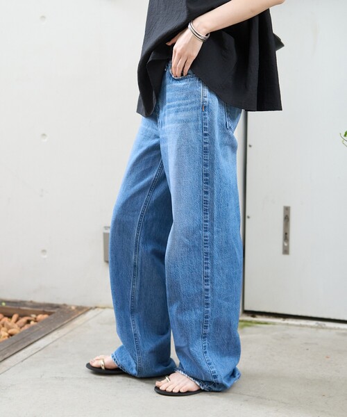 「upperhights」 デニムパンツ 25 ホワイト レディース_画像5