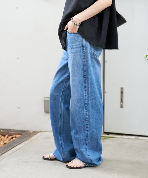 「upperhights」 デニムパンツ 25 ホワイト レディース_画像6