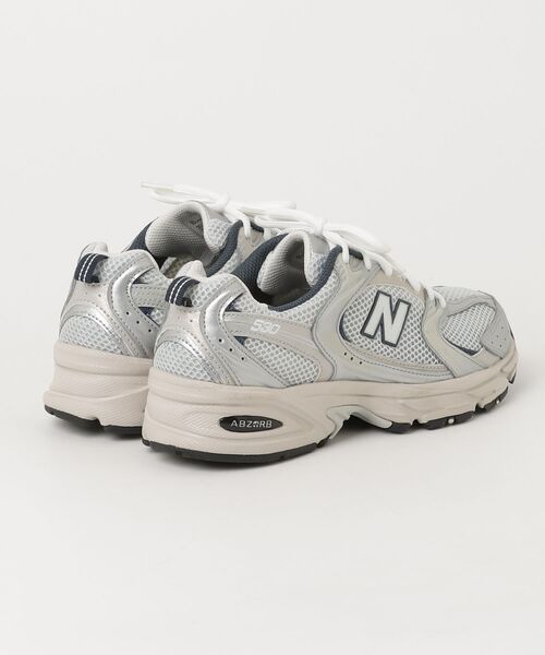 「New Balance」 ローカットスニーカー 24.0cm シルバー メンズ_画像2