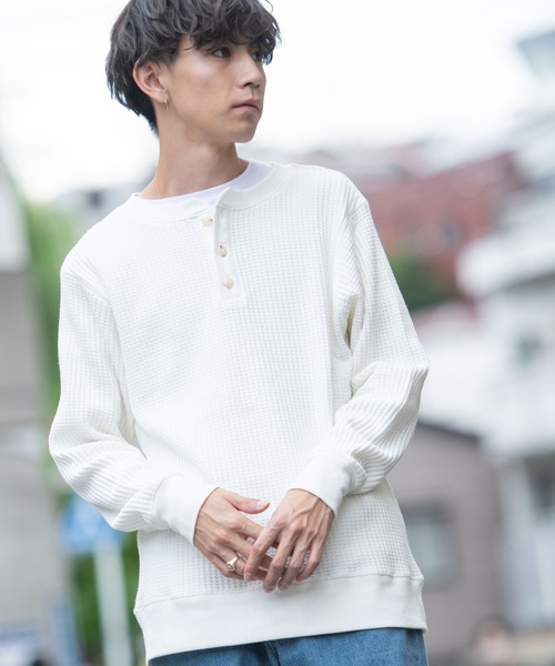 「JEMORGAN」 長袖Tシャツ L カーキ メンズ_画像8