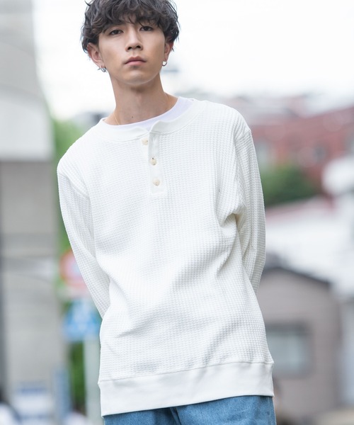 「JEMORGAN」 長袖Tシャツ L カーキ メンズ_画像9
