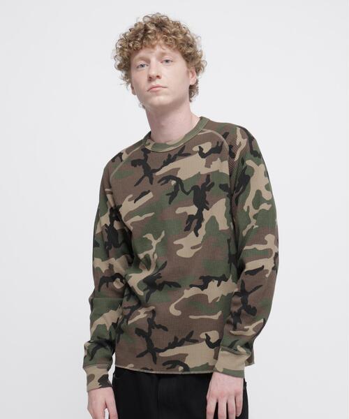 AVIREX（アヴィレックス） tシャツ 「直営店限定」MINI WAFFLE CAMO L