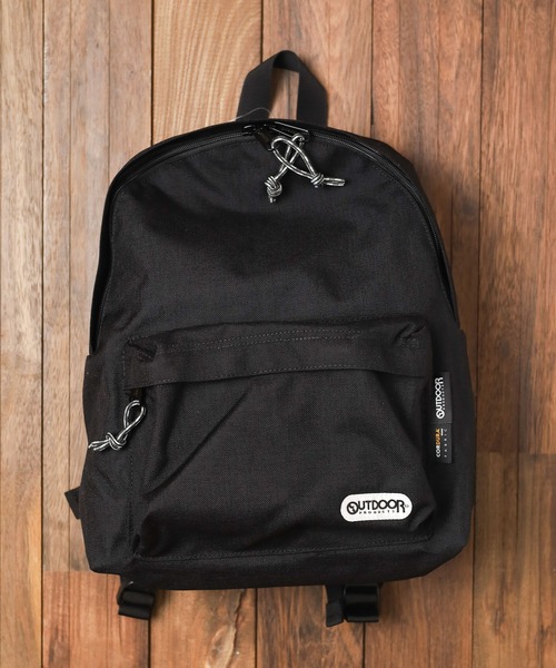 90s 00s OUTDOOR バックパック ブラック US企画 底スエード 90's Outdoor Products ナイロンバックパック 底レザー ブラック