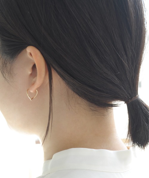 ピアス 「anq.」K10 ・マーキスフープピアス レディースの画像
