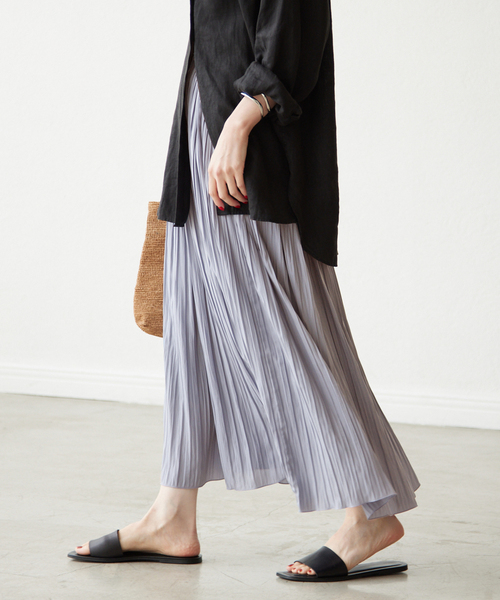 SLOBE IENA スカート カッセンギャザープリーツスカート