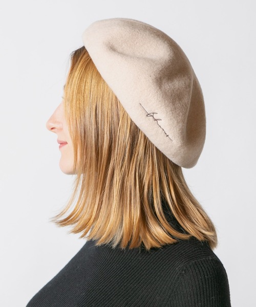14+ 帽子 ベレー帽 刺繍入りバスクベレー帽 レディース メンズ