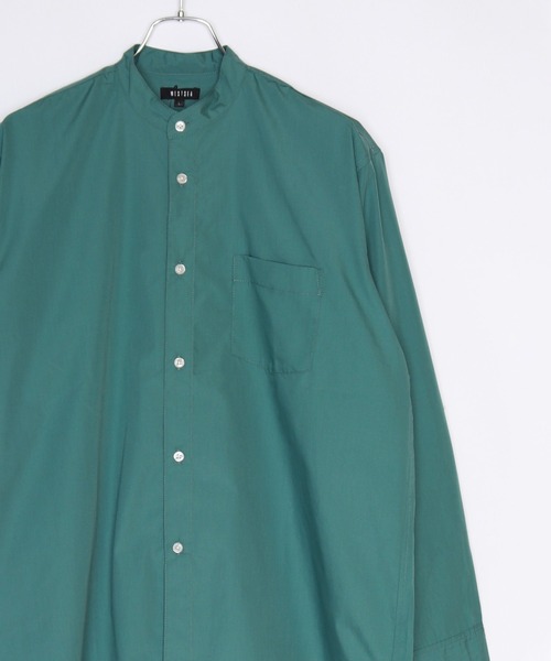 WESTSEA（ウエストシー） シャツ バンドカラーシャツ 無地シャツ