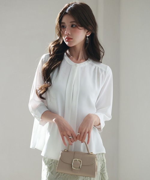 DRESS+（ドレスプラス） ブラウス シャツ ブラウス 七分袖 2way