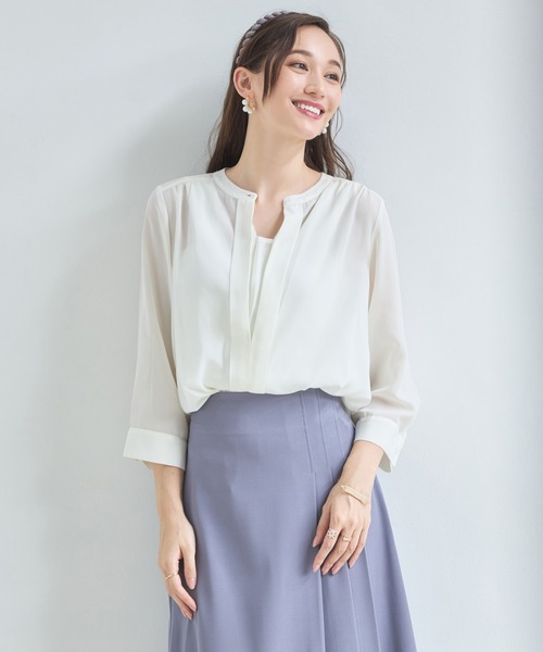DRESS+（ドレスプラス） ブラウス シャツ ブラウス 七分袖 2way