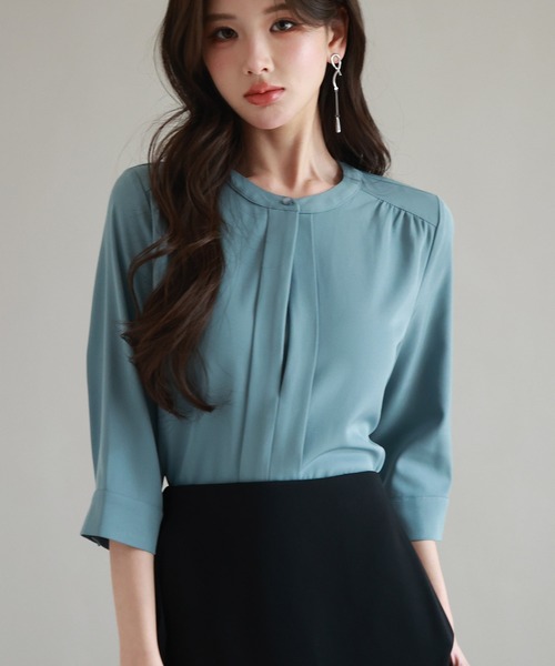 シャツ+ブラウス(長袖+七分) OHGA SIDE RIBON BLOUSE OHGA SIDE RIBON BLOUSE
