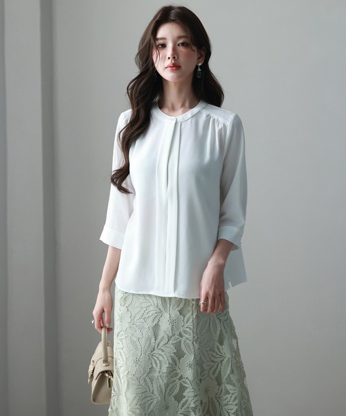 DRESS+（ドレスプラス） ブラウス シャツ ブラウス 七分袖 2way