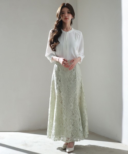 DRESS+（ドレスプラス） ブラウス シャツ ブラウス 七分袖 2way