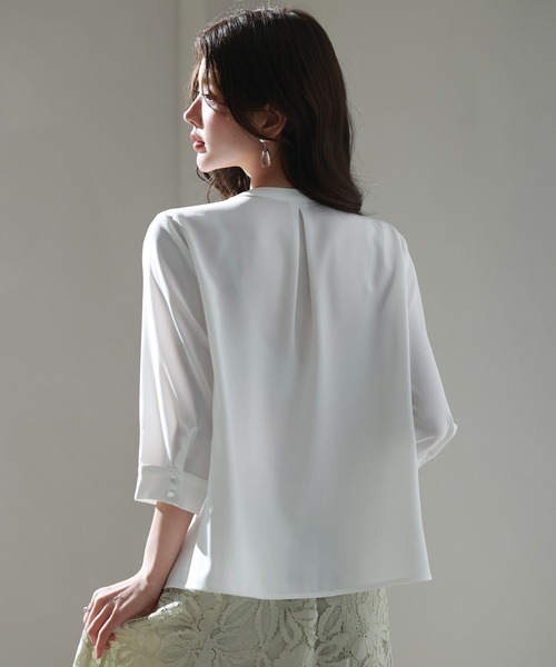 DRESS+（ドレスプラス） ブラウス シャツ ブラウス 七分袖 2way