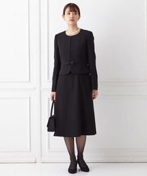 AIMER セットアップ 「喪服・礼服」ノーカラーウエスト切替