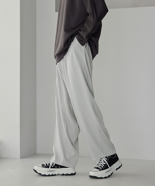 CULLNI ホワイトプリーツスラックス CULLNI ONLINE STORE / BOTTOM