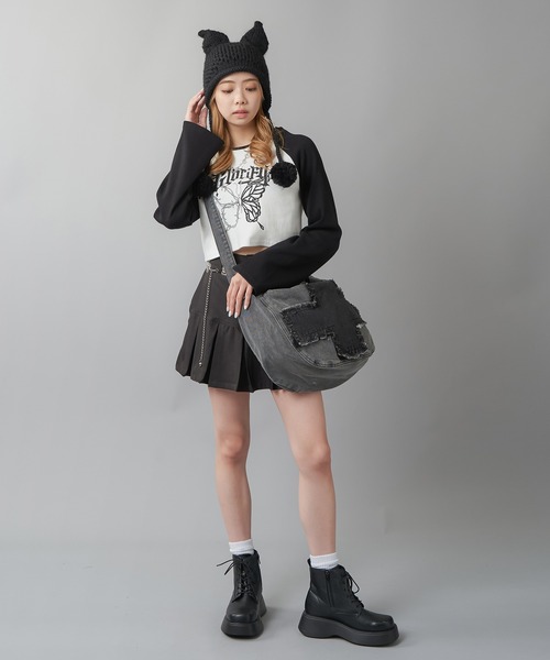 SPINNS ショルダーバッグ バッグ クロスデニムショルダーバッグ