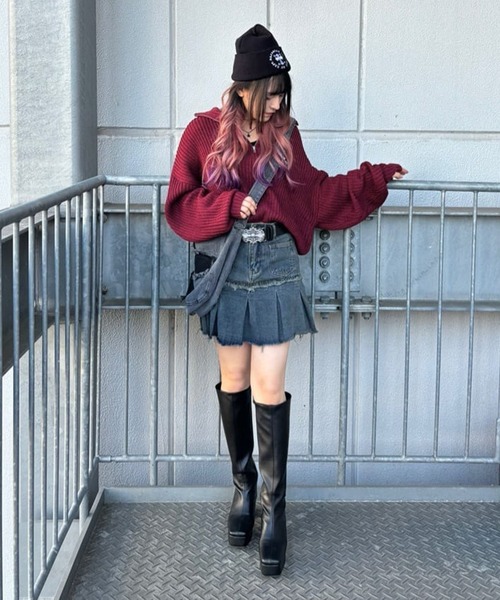 SPINNS ショルダーバッグ バッグ クロスデニムショルダーバッグ