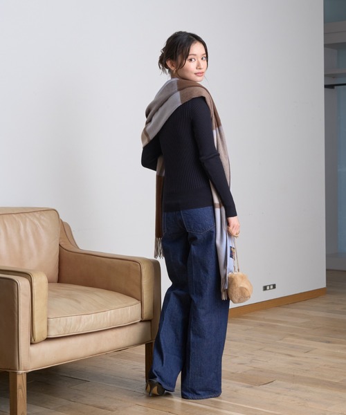 ツイードミル　チェック柄ストール TWEED MILL ストール 【TWEEDMILL/ツイードミル】チェック柄