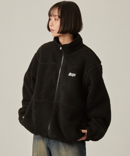 Snap club ブルゾン アウター リバーシブルビッグスタンドボア