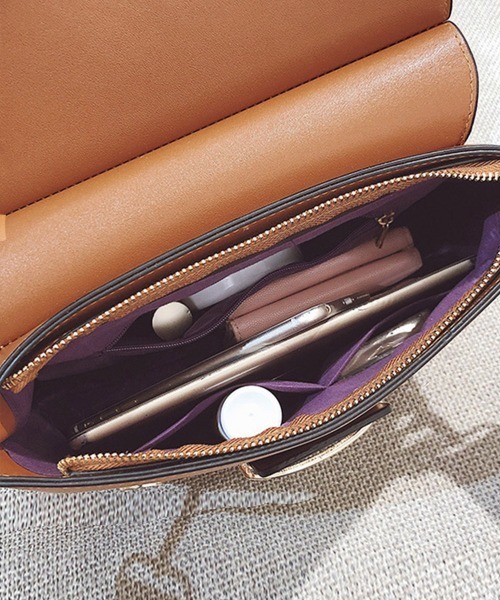 韓国デザイン 本革 ハンドバッグ ショルダー キレイ目BAG 高級感 MEXICAN 本革ショルダーバッグ バイカラー配色 韓国ファッション